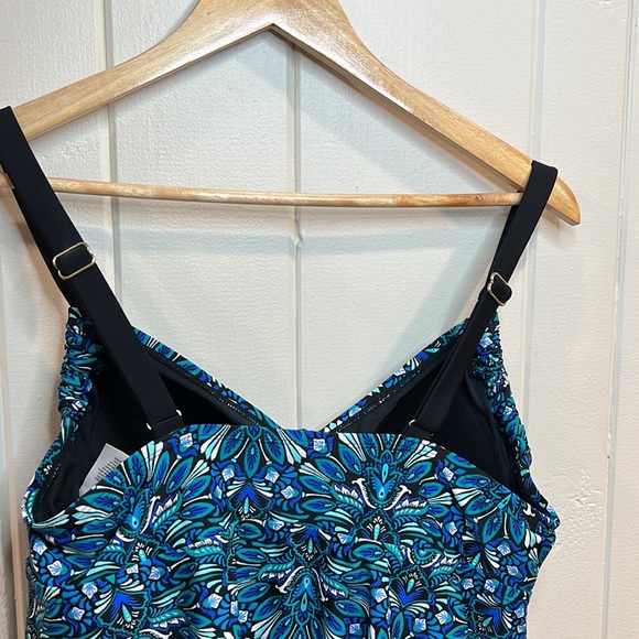 Ava Viv Blue Print Swim Tankini - Picture 6 of 12